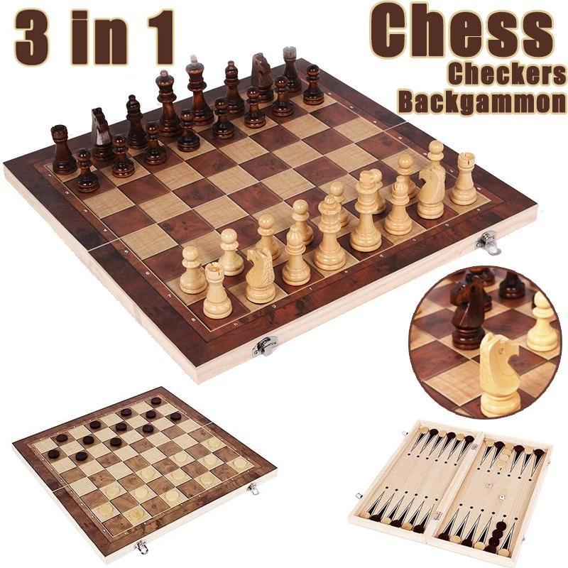 Board Game Vantage - لوحة شطرنج 3 في 1، لوحة