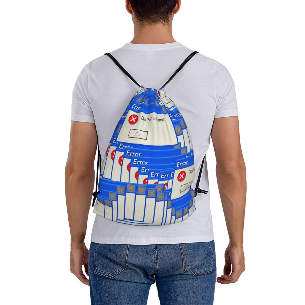 Tile Bag Drawstring - حقائب ظهر كاجوال بتصميم Windows Xp