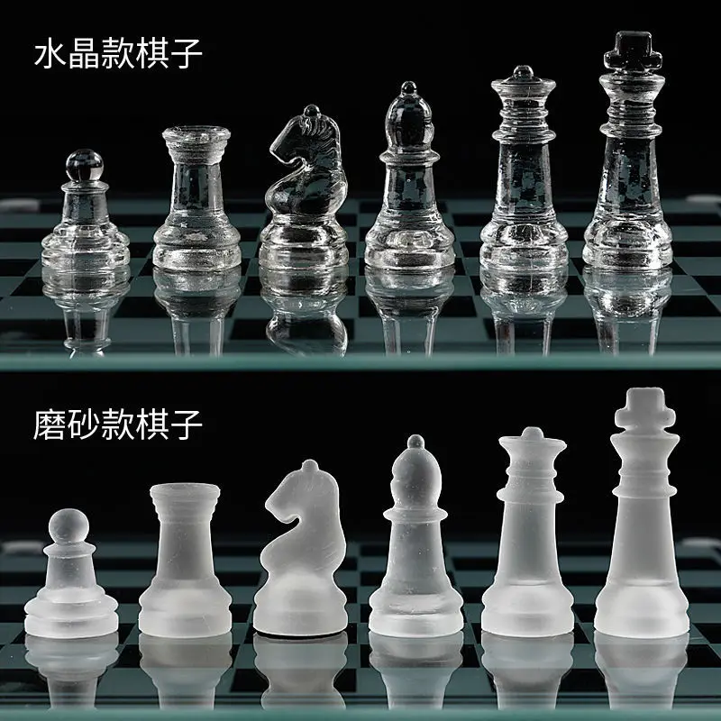شطرنج غربي كريستالي زجاجي للأط - مراجعة Board Game Vantage وسعره